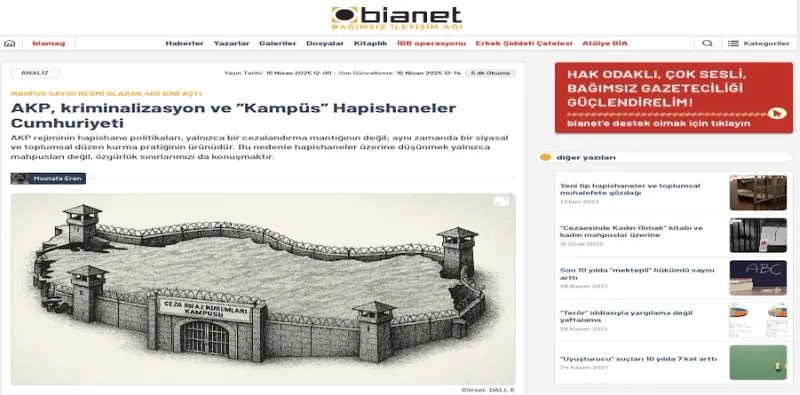 AKP, Kriminalizasyon ve "Kampüs" Hapishaneler