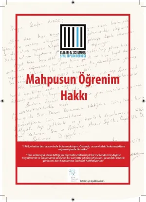 Mahpusun Öğrenim Hakkı broşürü kapağı