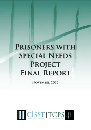 Prisoners with Special Needs Project Final Report cover