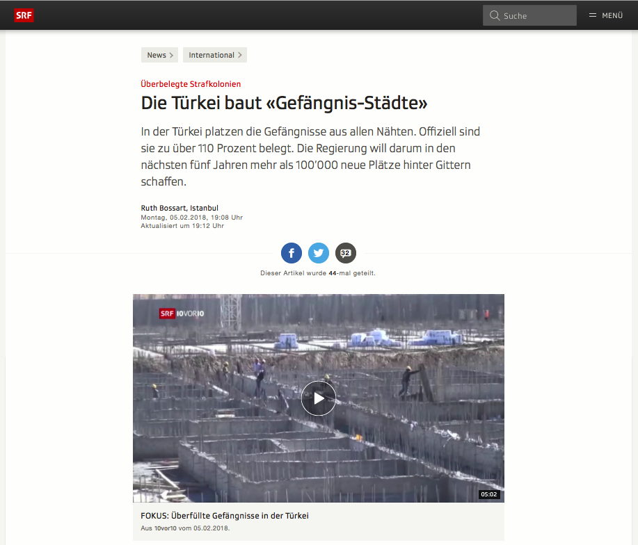 Die Türkei baut «Gefängnis-Städte