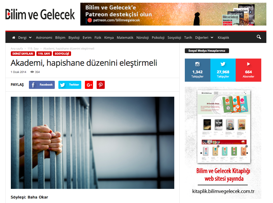 Akademi, hapishane düzenini eleştirmeli