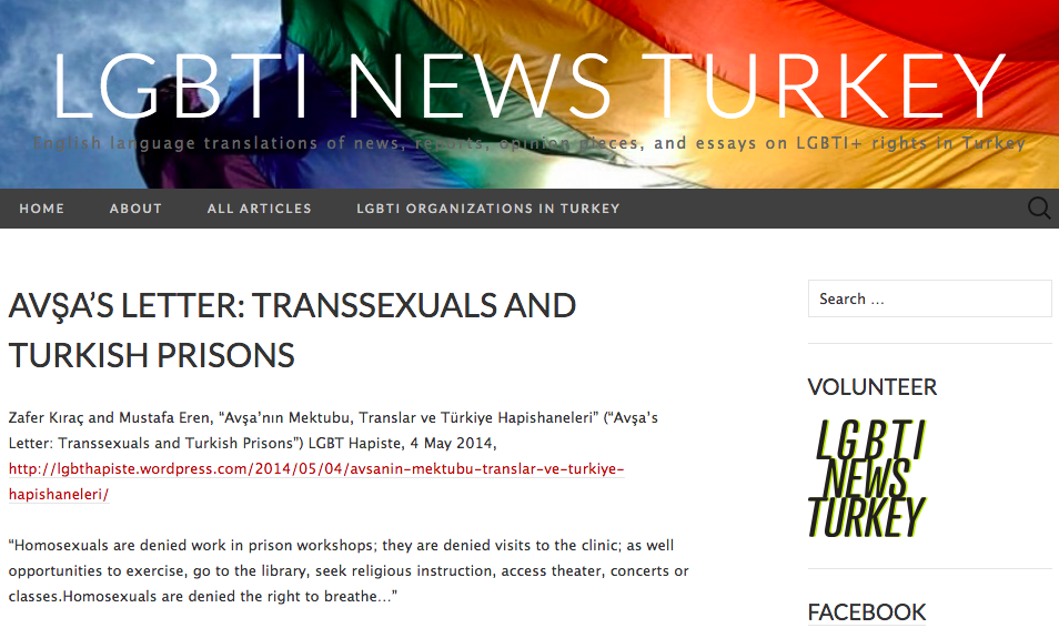 Avşa’s Letter: Transsexuals And Turkish Prisons