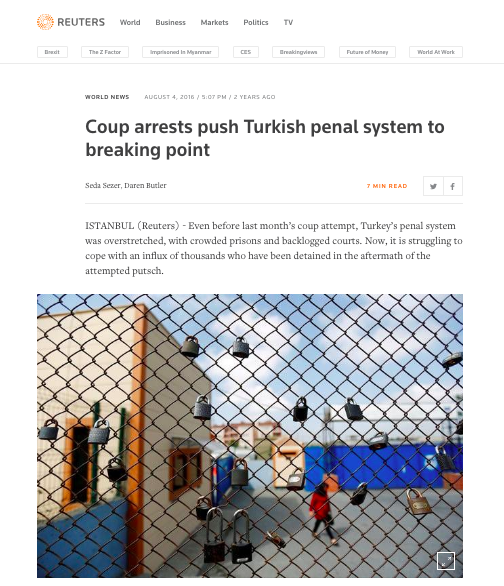Coup arrests push Turkish penal system to breaking point