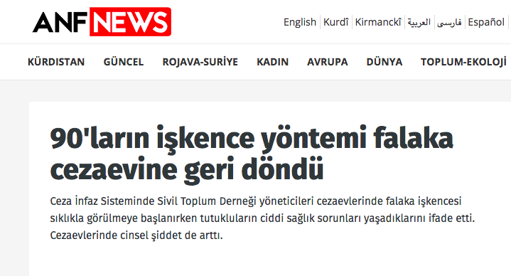 90’ların işkence yöntemi falaka cezaevine geri döndü