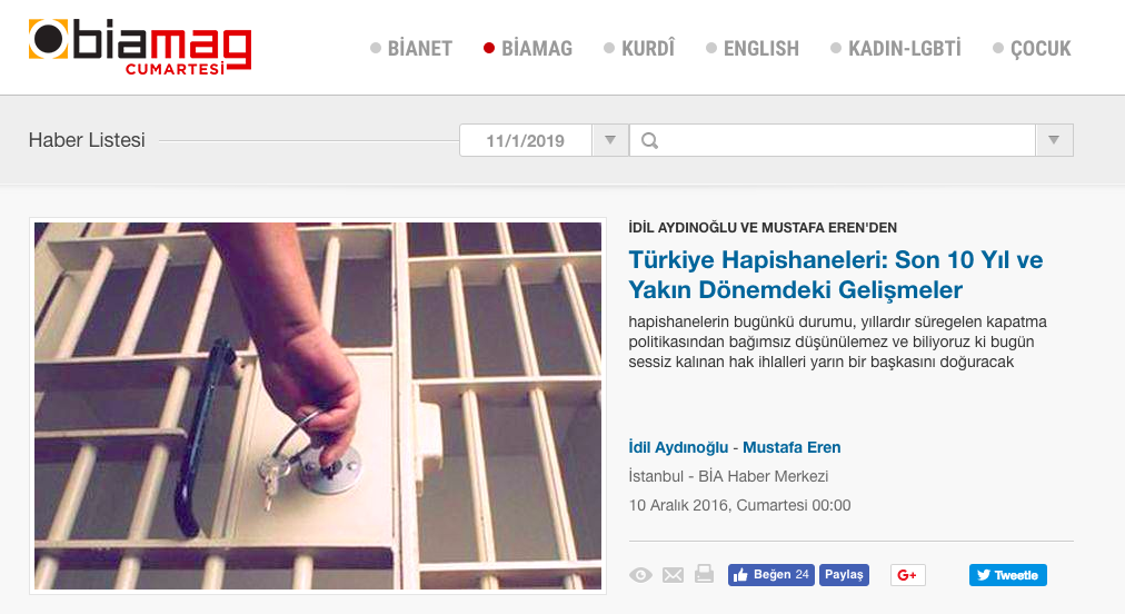 Türkiye Hapishaneleri: Son 10 Yıl ve Yakın Dönemdeki Gelişmeler