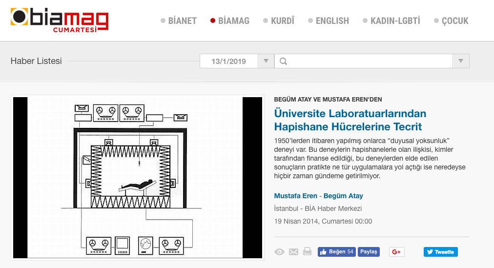 Üniversite Laboratuarlarından Hapishane Hücrelerine Tecrit