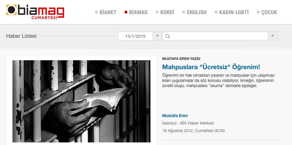Mahpuslara “Ücretsiz” Öğrenim!