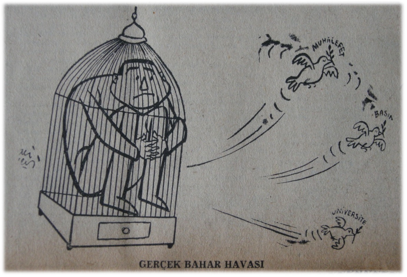 7 Ağustos 1960 Cumhuriyet karikatürü