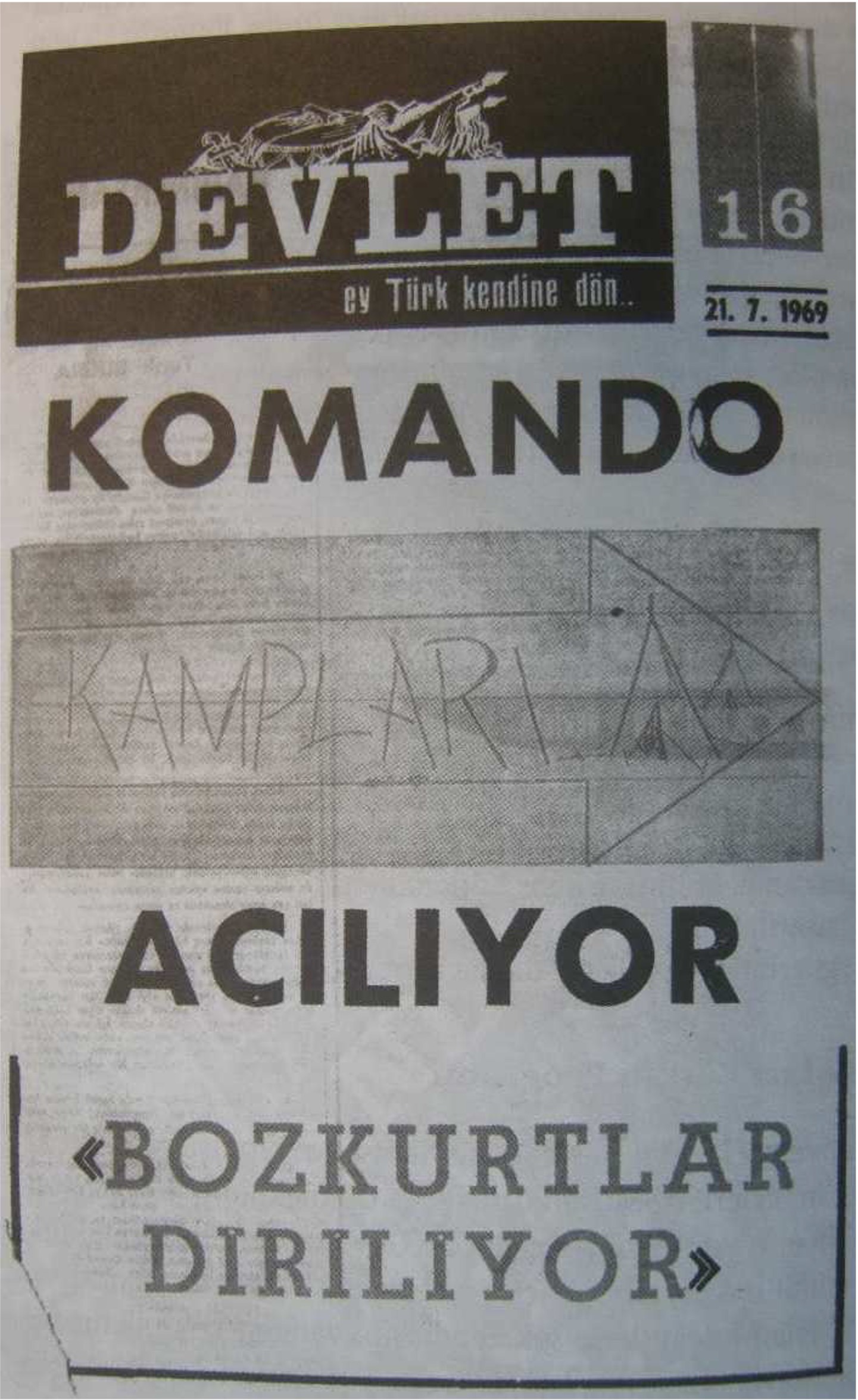 Devlet dergisi — Bozkurtla Diriliyor / Komando Kampları Açılıyor