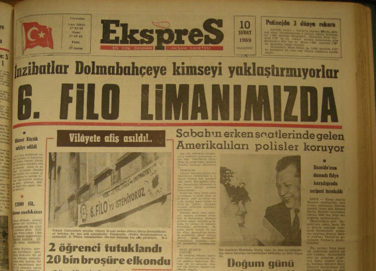 10 Şubat 1969 Ekspres — 6. Filo Limanımızda