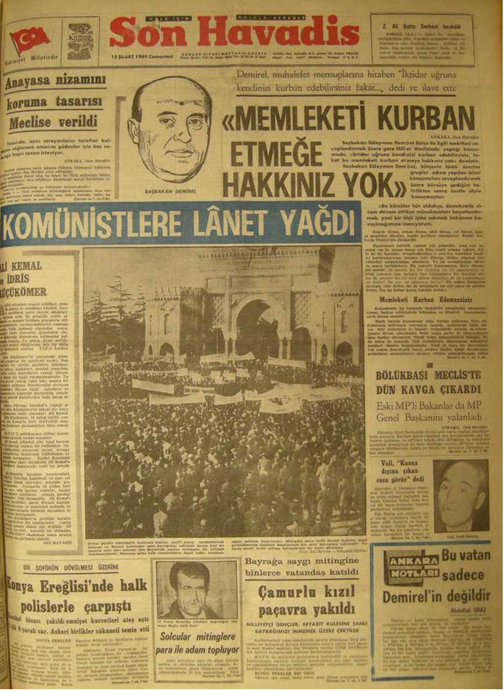 15 Şubat 1969 Son Havadis