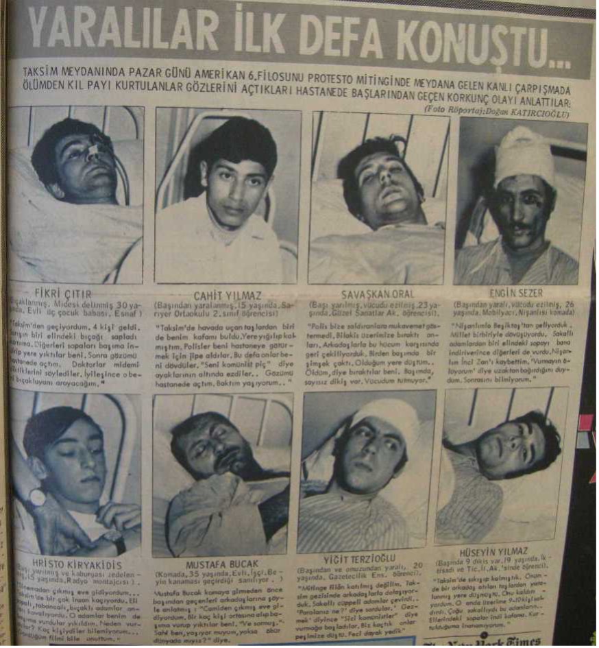 19 Şubat 1969 Günaydın — Yaralılar ilk defa konuştu