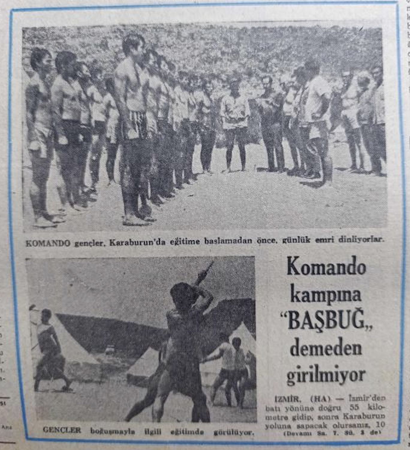 Komando kampı eğitimi, 1969